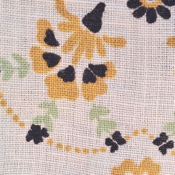 Joie 100% Linen Floral Wide Leg Pant Large Lagenlook Boho Hippie Coastal Pull On - Picture 4 of 16